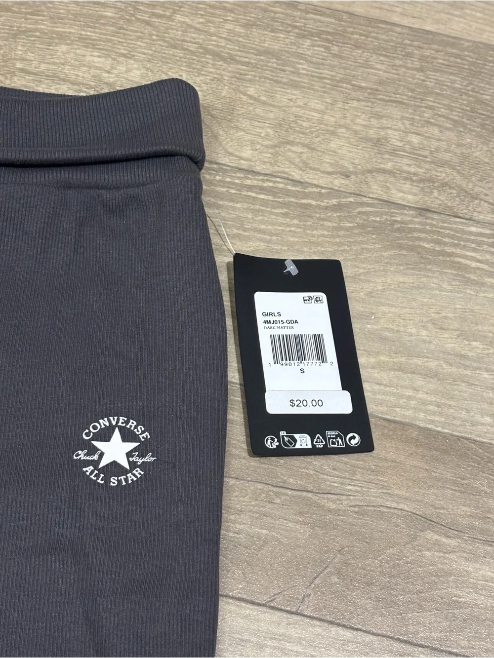 Converse Women's Charcoal Wide-Leg Sweatpants with Logo